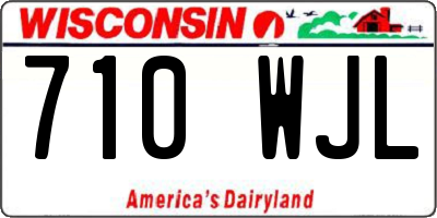 WI license plate 710WJL