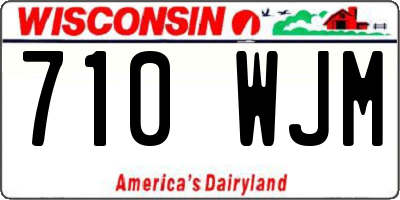 WI license plate 710WJM