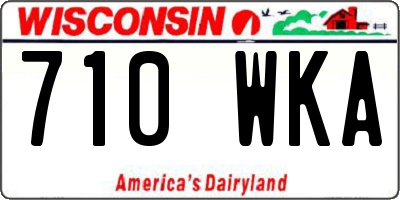 WI license plate 710WKA