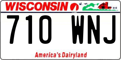 WI license plate 710WNJ