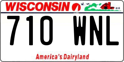 WI license plate 710WNL