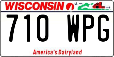 WI license plate 710WPG