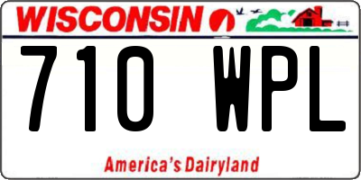 WI license plate 710WPL