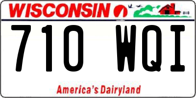 WI license plate 710WQI