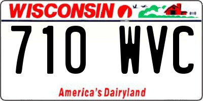 WI license plate 710WVC