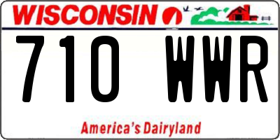 WI license plate 710WWR