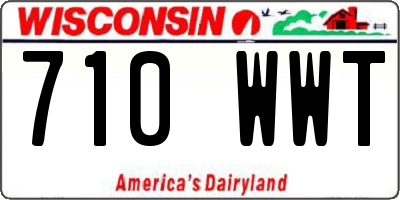 WI license plate 710WWT
