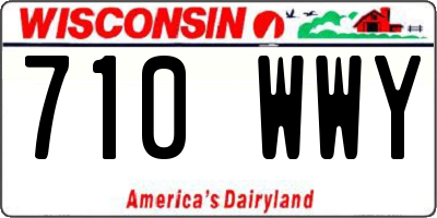 WI license plate 710WWY