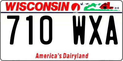 WI license plate 710WXA