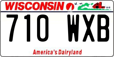 WI license plate 710WXB
