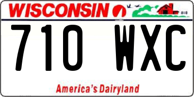WI license plate 710WXC