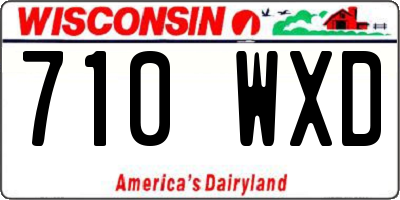 WI license plate 710WXD