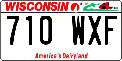 WI license plate 710WXF