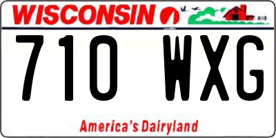 WI license plate 710WXG