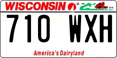 WI license plate 710WXH