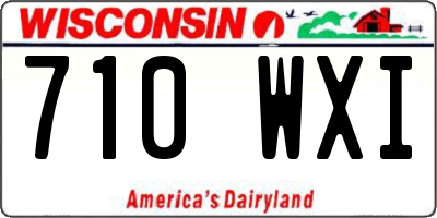 WI license plate 710WXI