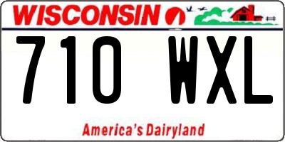 WI license plate 710WXL