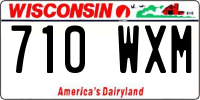 WI license plate 710WXM