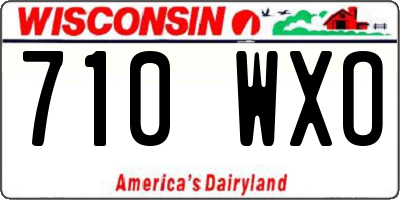 WI license plate 710WXO