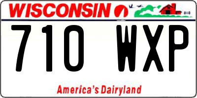 WI license plate 710WXP