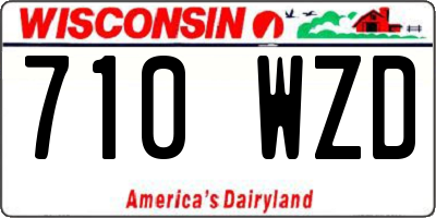 WI license plate 710WZD