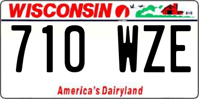 WI license plate 710WZE