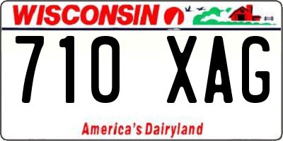 WI license plate 710XAG