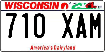 WI license plate 710XAM