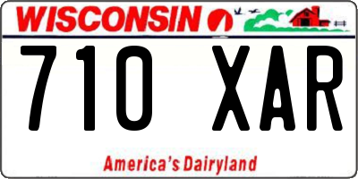WI license plate 710XAR