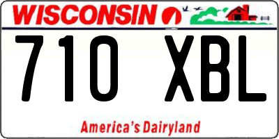 WI license plate 710XBL