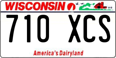 WI license plate 710XCS