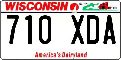 WI license plate 710XDA