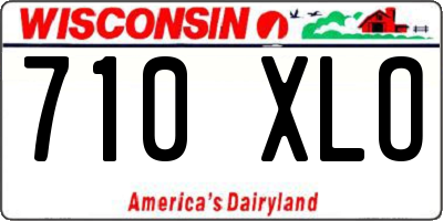 WI license plate 710XLO