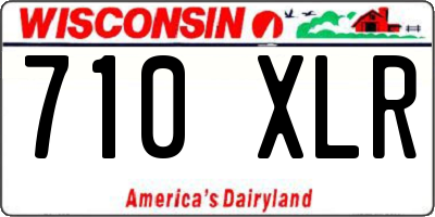WI license plate 710XLR