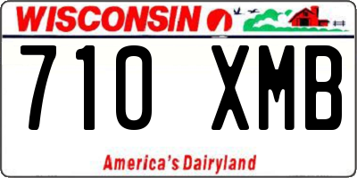WI license plate 710XMB