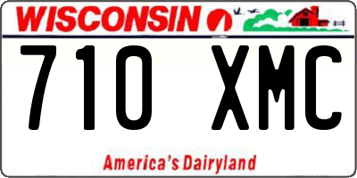 WI license plate 710XMC
