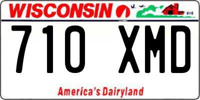 WI license plate 710XMD