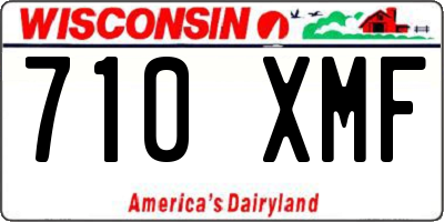 WI license plate 710XMF