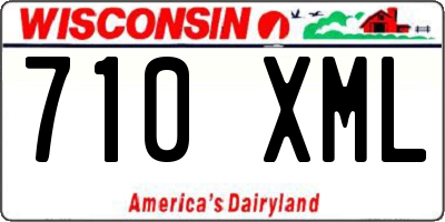 WI license plate 710XML