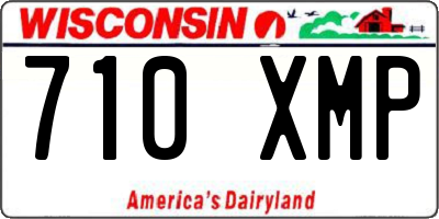 WI license plate 710XMP