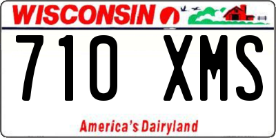 WI license plate 710XMS