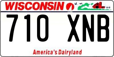 WI license plate 710XNB