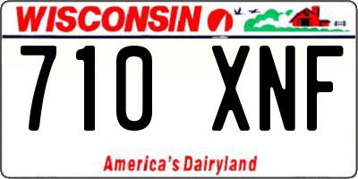 WI license plate 710XNF