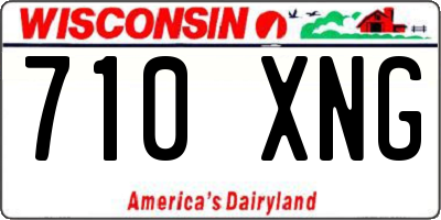 WI license plate 710XNG