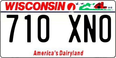 WI license plate 710XNO