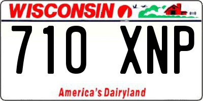 WI license plate 710XNP