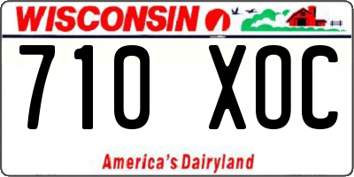 WI license plate 710XOC