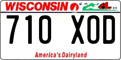 WI license plate 710XOD
