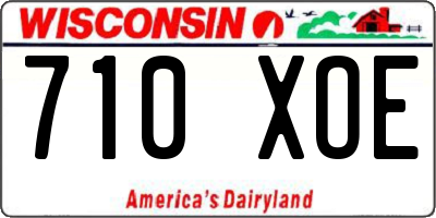 WI license plate 710XOE