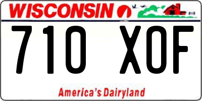 WI license plate 710XOF